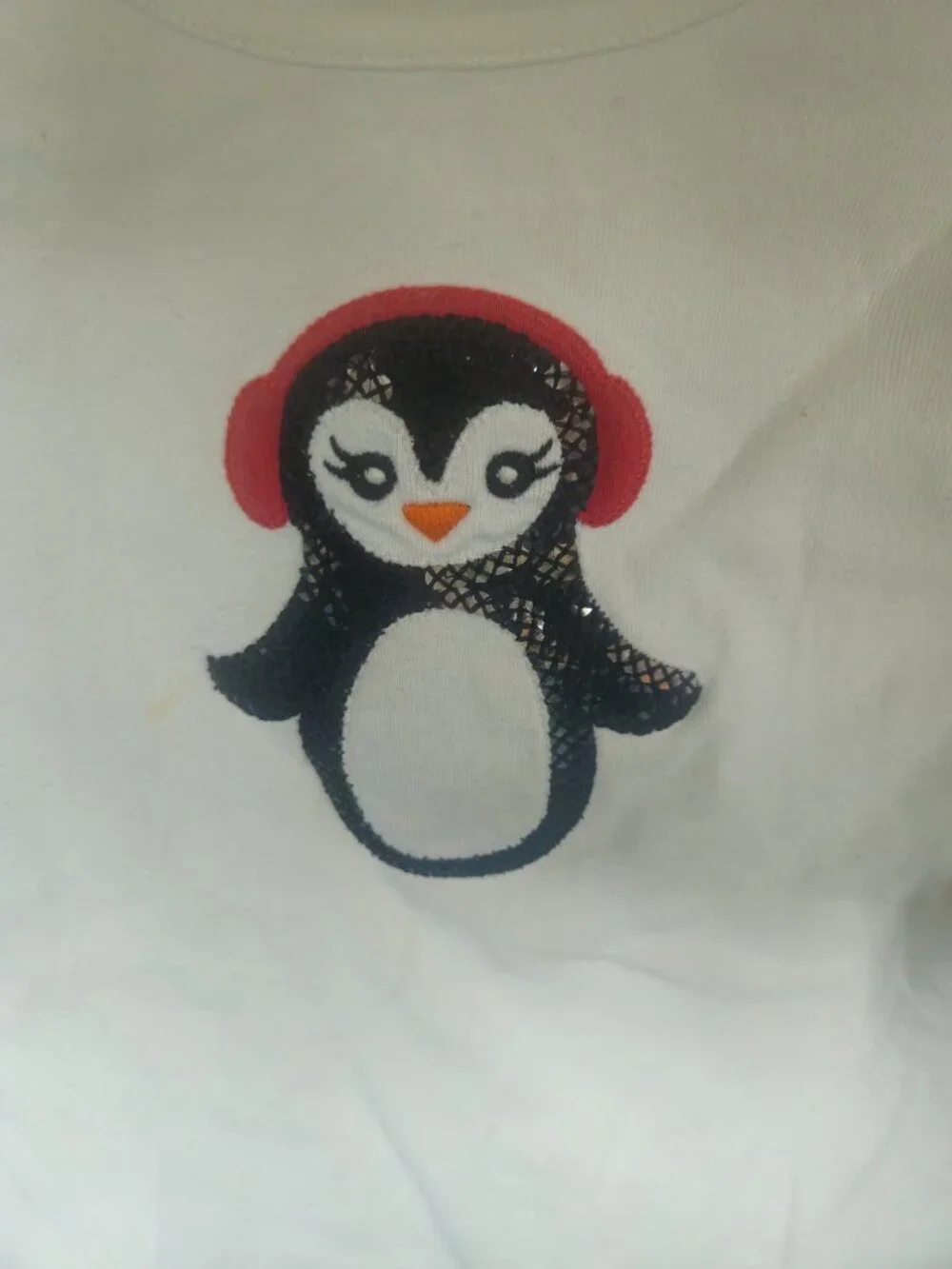 Gymboree Size 7 White Penguin Top